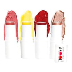 BOOM! by Cindy Joseph Boomstick 4 Pack Boom Makeup Sticks - Blush Sticks in Rose Nude & Berry, Highlighter Stick & Moisturizer Stick - Multi-Use Vegan Makeup Sticks