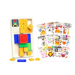 HOMESTEC Super Slide Puzzle + Animal Face Sticker Set