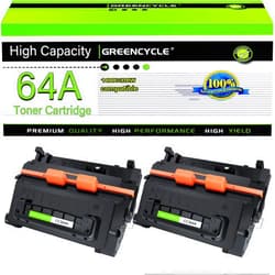 greencycle 64A Compatible Black Toner Cartridge Replacement for HP 64A CC364A for Laserjet P4014dn P4014n P4015dn P4015n P4015tn P4015x P4515n P4515tn P4515 Printer Ink Cartridge (2PK)