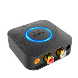 1Mii B06HD Bluetooth Receiver, HiFi Bluetooth Audio Receiver, 3.5mm/RCA outputs, aptX Low Latency aptX HD, Bluetooth Aux Adapter 3D Surround Long Range Home Stereo System