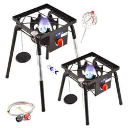 ARC Advanced Royal Champion ARC CSA Approval Stander Propane Burners For Outdoor, Single Propane Burner with Threaded Legs Option to Adjustable Height, 29,000BTU Cast Iron Portable Propane Stove Great For Camping Outdoor Cooking