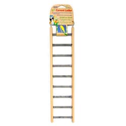 Penn-Plax Bird-Life Trimmer Plus Cement & Wood 9 Step Ladder – Cement Made from Crushed Sea Shells – Great for Small Birds (BA243)
