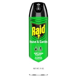 Raid House and Garden Insect Killer Spray, for Indoor & Outdoor Use, Won't Harm Plants, 11 oz