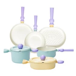 Neoflam Better Finger Cookware Set - All in One, 8-Piece Non-Stick Ceramic Coated Pots and Pans