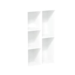 Furinno Luder 5-Cube No Tool Assembly Open Shelf, White