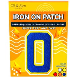 Oli and Alex Iron On Patches Premium Quality – Letter Patch for Clothing – Adhesive Letters Iron on Patches for Jeans – Embroidery Appliques Football Team School University – Navy, O