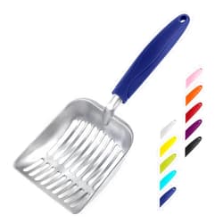 WePet Cat Litter Scoop, Aluminum Alloy Sifter, Kitty Metal Scooper, Deep Shovel, Long Handle, Poop Sifting, Kitten Pooper Lifter, Durable, Heavy Duty, for Litter Box