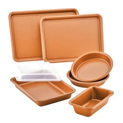 Ayesha Curry Kitchenware Bakeware Nonstick Baking Cookie, Loaf, Cake Pan Set, 7-Piece, Copper