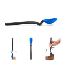Dreamfarm Mini Supoon | Non-Stick Silicone Sit Up Scraping & Cooking Spoon with Measuring Lines | Classic Blue