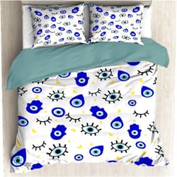 Amilient Evil Eye Duvet Cover & Pillow Sham (Twin Size 68