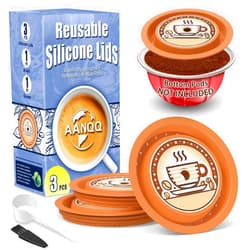 AANQQ Reusable Lids for Nespresso Pods Vertuo, 3pcs Food Grade Silicone Caps for Any Sizes of Reusable Nespresso Vertuo Pod Refillable Vertuo Capsule (3pcs Silicone Lids-No Capsule)