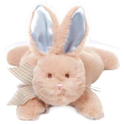 Bearington Collection Baby Bunny Tail Plush Stuffed Animal Bunny with Rattle, 8 inches