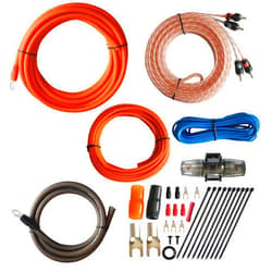 RonDexy RD True 4 Gauge Car Audio Cable Amp Wiring Kit - 2 Channel Rock Direct CCA Power Cable Amplifier Install Wiring Kit