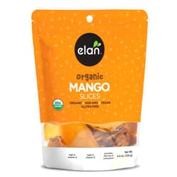 Elan Organic Dried Mango Slices, 4.4 oz, Sulphite-free, No Sugar Added, Non-GMO, Vegan, Gluten-Free, Kosher, Healthy Dried Fruit Snacks