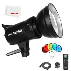 Godox SL-60W CRI 95+ LED Video Light SL60W White 5600K Version 60WS Bowens Mount+Remote Control+Reflector