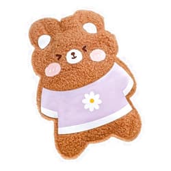 VALKEM Hot Water Bottle Bag Pouch for Pain Relief from Headaches, Cramps, Arthritis, Back Pain, Sore Muscles (Color : Bear Coffee)