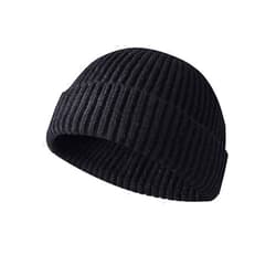 MAMOWEAR Unisex Winter Trawler Beanie Hat Short Retro Ribbed Fisherman Skullcap Knit Cuff Beanie Cap