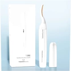 TOUCHBeauty Heated Eyelash Curlers: Electric Eyelash Curler with Comb - Lash Curler for Lasting Natural Curling(Battery is Not Included), White