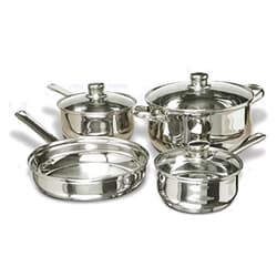 Concord Cookware 7-Piece Stainless Steel Cookware Set, includes Pots and Pans