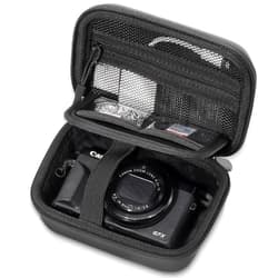 ProCase Hard Shell Digital Camera Case for Canon G7X Mark III Mark II, Sony Cybershot, PowerShot SX740, Ricoh GR III, Kodak Pixpro, Compact 4K Vlogging Small Cameras Travel Carrying Storage Bag -Black