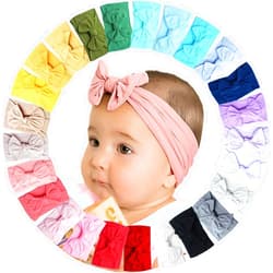 kangaroo 25 Colors Baby Bows Headbands For Baby Girls,Newborn Infant Toddler Hairbands and Child Hair Accessories