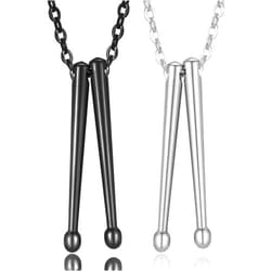 AZFVBQL Rock Drumstick Pendant Necklace for Men