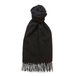 Glen Isla 100% Cashmere Scarf Plain Black - Made In Scotland