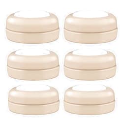 Maymom Screw Lids Aka Travel Caps with Rewritable Sealing Disc Compatible with Avent, Maymom Wide Mouth Bottles; Cap Replace Avent Natural Bottle Sealing Ring and Sealing Disc, 6pcs. (Khaki)