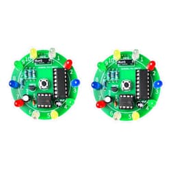 Cluksik 2Pcs Soldering Practice Kit, CD4017 NE555 DIY Lucky Wheel LED Circuit Board Project with Electronic Training Components, Fun STEM Solder Hobby Kit for Beginners and Entry-Level Makers