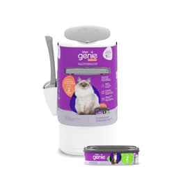 Litter Genie Style Pail Cat Litter Box Waste Disposal System for Odor Control Includes 1 Square Refill Bag