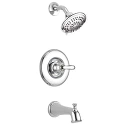 Delta Faucet Linden 14 Series Single-Function Tub and Shower Trim Kit with 5-Spray Touch-Clean Shower Head, Chrome T14494 (Valve Not Included)