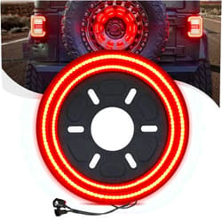 Tänzedzm For 2024 bronco Spare Tire Brake Light 3rd Brake Light Tail Wheel Lights Double Row LED Third Stop Lamp Rear Wheel lights Compatible with Ford Bronco 2021 2022 2023(Plug & Play)