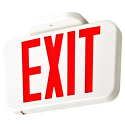 Lithonia Lighting EXRG EL M6 Single-Sided LED Exit Sign, Thermoplastic Construction, Switchable Red and Green Colors, Ni-MH Backup Battery, Includes Extra Faceplate, White