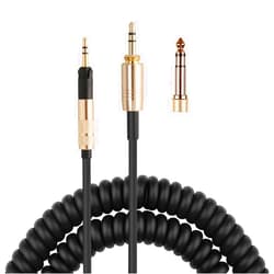 FAAEAL HD598CS Coiled Audio Cable Compatible for Sennheiser HD599SE HD569 HD579 HD518 Audio-Technica ATH-M50x M70x Headphones,2.5mm to 3.5mm Extension Aux Cord with 6.35mm (1/4