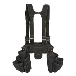 Dickies 4-Piece Carpenter's Rig, Padded Tool Belt Suspenders, Cooling Mesh, Tool Belt, Steel Buckle, Black