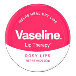 Vaseline Lip Therapy Lip Balm Tin, Rosy Lips, 0.6 Ounce
