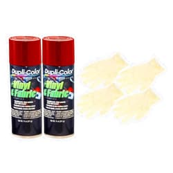 YZJSM Dupli-Color Burgundy High Performance Vinyl and Fabric Spray (11 oz) Bundle with Latex Gloves (6 Items)