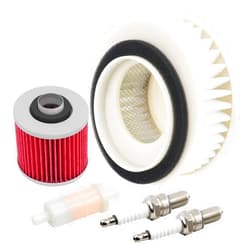OuYi Motorcycle Air Filter & Oil Filter & Fuel Filter & Spark Plug Compatible with Yamaha XVS650 V-Star 650 Custom 1998-2011 XVS650AT V-Star Silverado 2003-2010 XVS650 DragStar 1997-2003