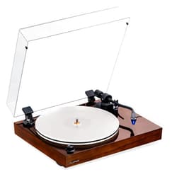 Fluance RT85 Turntable with Ortofon Cartridge, Acrylic Platter, Speed Control, and Vibration Isolation - Walnut