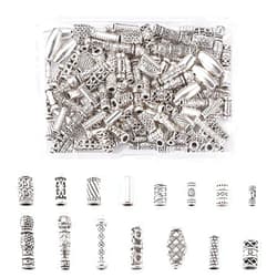 PH PandaHall Pandahall Tibetan Alloy Column Spacer Beads Tube Metal Loose Spacers for Bracelet Necklace Jewelry Supplies