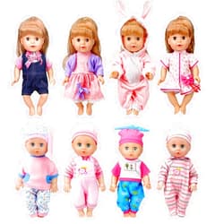 WONDOLL 8-Sets Baby-Doll-Clothes for 12 inch Baby Dolls 10-11-12 inch Handmade Clothing Lovely Hat Dress and Outfits Accessories Christmas Birthday for Little Girl