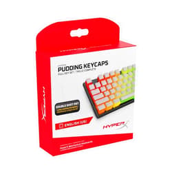 HyperX Pudding Keycaps - Double Shot PBT Keycap Set with Translucent Layer, for Mechanical Keyboards, Full 104 Key Set, OEM Profile, English (US) Layout - White