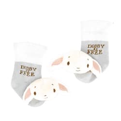 Kids Preferred Harry Potter Dobby Baby Infant Rattle Socks with Dobby Plush Rattle and Dobby is Free - Soft Baby Sock Feet Rattles Encourage Leaning Development Newborn to 9 Months