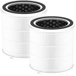 CAN-MEAGEREN Filter Replacement Compatible with AirJOWSET AP304 & DAYETTE AP301 & JOWSET AP301 AP302 AP303 & AIRROBO AR400 Air Purifier, 4-Stage True H13 High-efficiency Carbon HEPA Filter, (2Pcs）