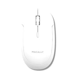 Macally Wireless Bluetooth Mouse for Mac, MacBook Pro/Air, iPad, and PC - Quiet Click and Comfortable Wireless Mouse - Compatible Wireless Apple Mouse - White Laptop Mouse Bluetooth