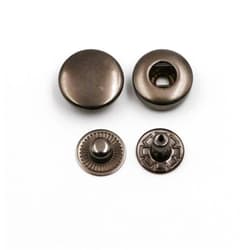 MYWEI 70 Sets 10mm Metal Snap Fasteners （Four-Piece Set）Press Stud Rounded Sewing Rivet Buttons Clothing,Leather, Craft DIY Gun Black