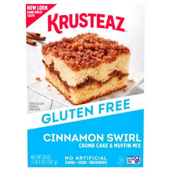 Krusteaz Gluten Free Cinnamon Swirl Crumb Cake & Muffin Mix, 20 oz Boxes (Pack of 8)