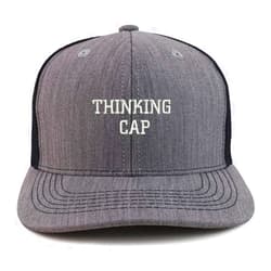 Trendy Apparel Shop Thinking Cap Washed Two Tone Trucker Baseball Cap