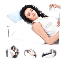 ONDEKT Bed Wedge Pillow – Multipurpose Adjustable Leg Support Pillow – Cooling Gel Memory Foam Top - Helps for Acid Reflux Heartburn, Allergies, Snoring - Machine Washable Cover with Handle (White)