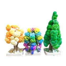 Geduochn 3 in 1 Mini Christmas Tree Magic Growing, Paper Tree Colorful DIY Crystal Growing Kit/Ornaments Decoration Toy Novelty Xmas Gift Boys Girls Science Kits & Toys Learning Guide (A)